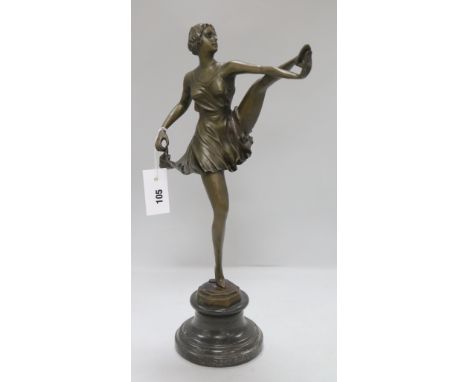 An Art Deco style model of a dancer