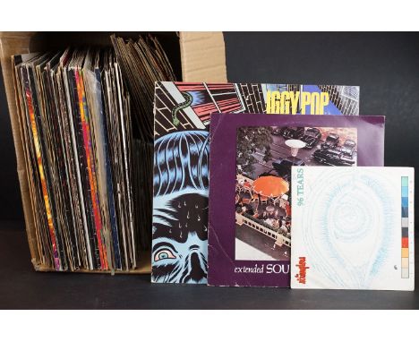 Vinyl - 50 Rock, Pop, Dance 12" singles, 3 10" and over 50 7" to include Iggy Pop, Spear Of Destiny, Janes Addiction, David S