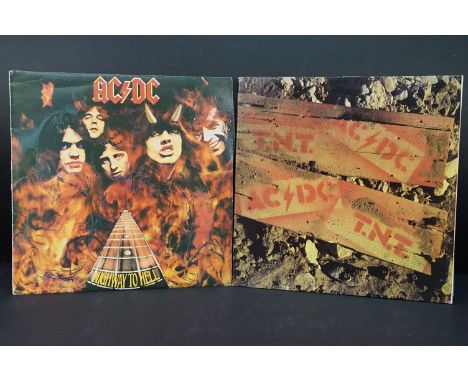 Vinyl - 2 AC/DC foreign pressing albums to include: T.N.T. (Albert Productions – APLP 016, New Zealand 1981 pressing with red