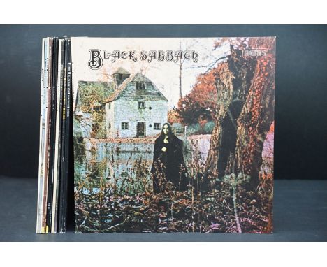 Vinyl - 11 Black Sabbath LPs to include self titled, Paranoid, Vol 4, Sabotage (textured sleeve), Sabbath Bloody Sabbath, Liv