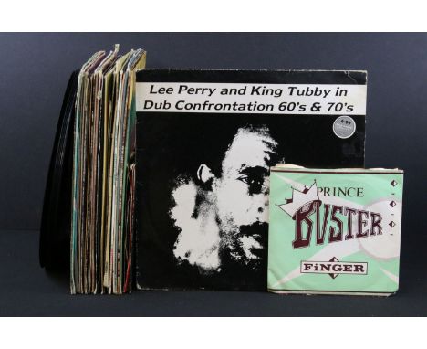 Vinyl - 7 Reggae LPs, 30 12" singles (some without sleeves), and 9 7" singles to include Lee Perry &amp; King Tubby, Matumbi,