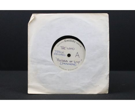 Vinyl / Acetate - The Who - Pictures Of Lily / Doctor, Doctor. Original UK double sided 1967 demo 7" acetate, commissioned by