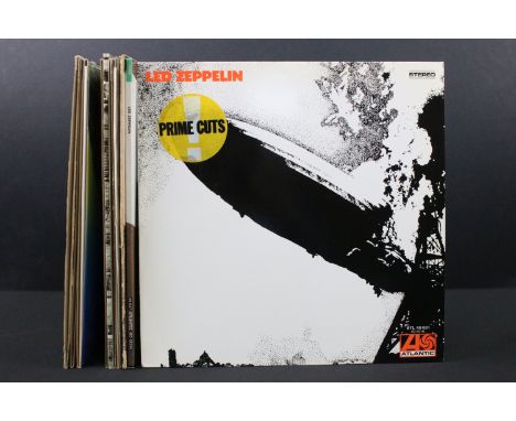 Vinyl - 9 Led Zeppelin LPs to include I, II x 2 (one plum Atlantic labels), III (working wheel), IV, Physical Graffiti, House