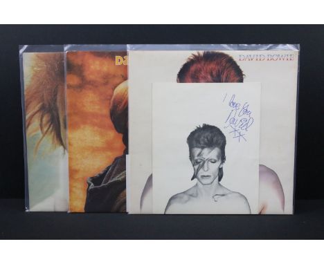 Vinyl - 3 David Bowie albums to include: Aladdin Sane (RCA Records - RS 1001 / LSP 4582, original UK 1st pressing 3T / 3T mat