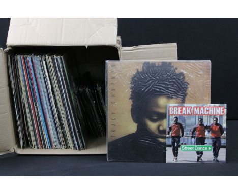 Vinyl - 46 Rock &amp; Pop LPs, 8 12" and approx 30 7" to include Tracy Chapman, Van Halen, U2, ZZ Top, Genesis, Roxy Music, M