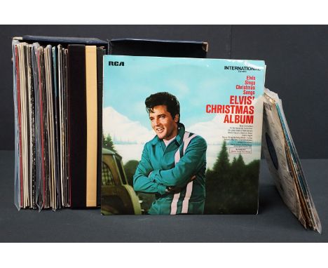 Vinyl - 19 Elvis Presley LPs, 3 box sets, 7 10", 1 7" including picture discs, 78s etc. Vg overall