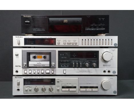 Hi-Fi - 4 Technics Separates to include a SL-PJ28A CD player, ST-Z45L stereo tuner, M260 cassette deck, SU-Z45 amplifier