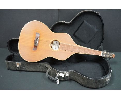 Guitar - Anderwood AW-0MM acoustic lap guitar with hard case. Serial 000487