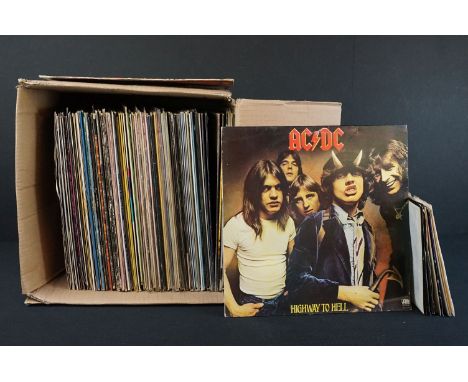 Vinyl - Over 50 Rock &amp; Pop LPs, over 30 12" singles and 11 7" to include Groundhogs,  ACDC (2 LPs and 2 12"), Bob Marley,