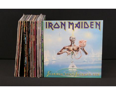 Vinyl - 38 Rock &amp; Metal LPs Iron Maiden, Joe Satriani x 2 (inc Tim Machine 3LP), Bon Jovi, Kingdom Come x 2, Aerosmith x 