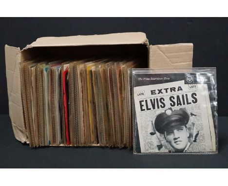 Vinyl - 79 Elvis Presley EPs / 7" singles with pic sleeves spanning his career including original UK pressings, foreign press