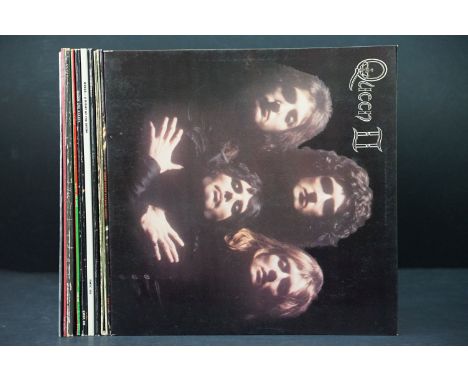 Vinyl - 10 Queen LPs to include Queen II, Sheer Heart Attack, News Of The World, A Day At The Races, A Night At The Opera, Li