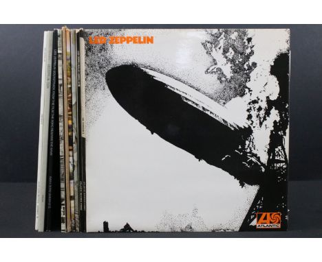 Vinyl - 10 Led Zeppelin LPs to include self titled (I), II, III (working wheel), IV (lilac vinyl), Houses Of The Holy, In Thr