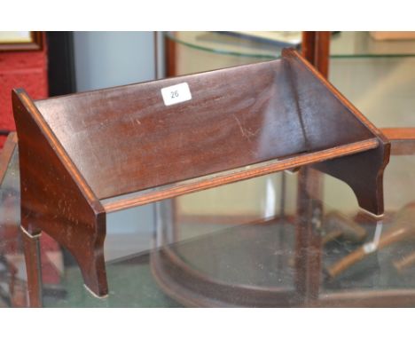 A Sheraton Revival satinwood crossbanded mahogany book trough, c.1905

