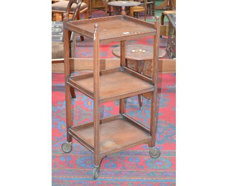 An Edwardian mahogany buffet trolley, c.1910