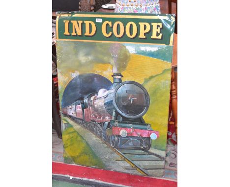 A Pub sign, Ind Coope, with midland engine, possibly Midland Hotel, Radford