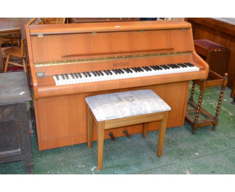 A Bentley upright piano and stool (2)