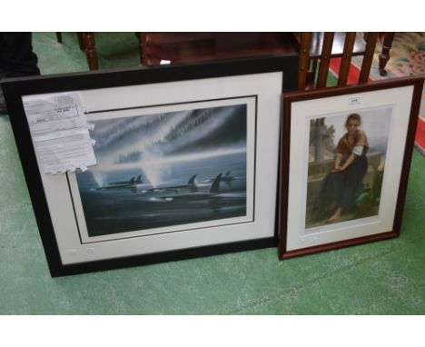 Wyland (20th century) by and after 
Orca realm whales at sea
Signed in pencil, 325/450 37cm x 47cm
framed and glazed lithogra