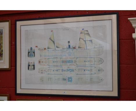 Maritime Interest - a design schematic print RMS Dryden;  another Cutter Yacht Daphne (2)