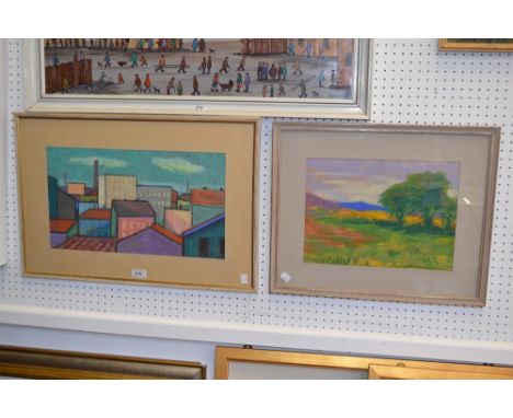 R. Falk
Abstract Landscape
signed , dated '45, chalk;
Another
Abstract Town
initialled P.F., chalk (2)