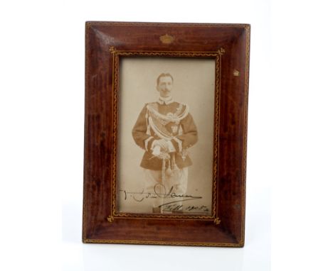 Prince Victor Emmanuel, The Count of Turin - signed portrait photograph of the famous Italian Prince in military uniform, sig