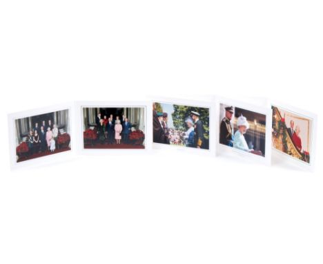 HM Queen Elizabeth II and The Duke of Edinburgh - four Royal Christmas cards - 2004, 2005, 2006 and 2007, each with twin gilt