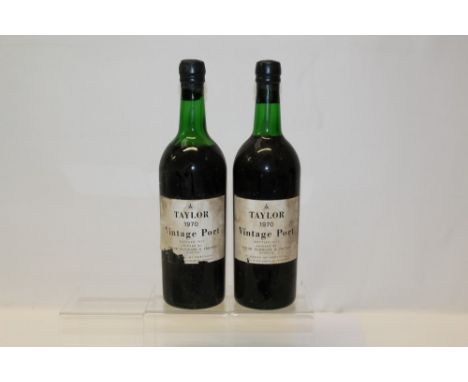 Port - two bottles, Taylor 1970 Vintage, bottled 1972