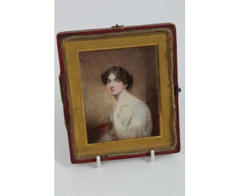 William John Newton (1785 - 1869), early 19th century portrait miniature on ivory - Mrs Elizabeth Hodgson, signed and inscrib