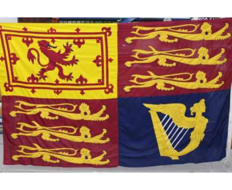 HM Queen Elizabeth II - Her Majesty's Royal Standard with four quarterings - two for England (three lions passant), one for S