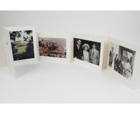 HM Queen Elizabeth The Queen Mother - four signed Royal Christmas cards - 1975, 1976, 1977 and 1978, with gilt embossed crown