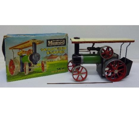 A Mamod T.E.1A steam traction engine with box