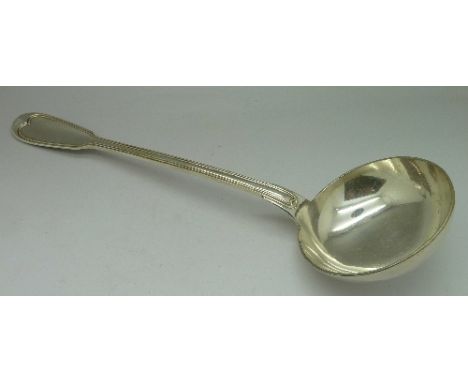 A French white metal ladle, Perpignan, weight 266g