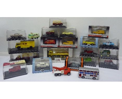 Railway gauge, 1:76 scale, trackside vehicles including six Hornby, six Oxford and three Corgi, boxed and six other vehicles