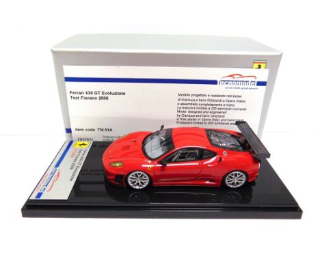 A 1/43 SCALE TECNOMODEL MYTHOS COLLECTION NO.TM 01A HAND-BUILT RESIN FERRARI 430 GT EVOLUZIONE  Test Fiorano 2008, limited ed