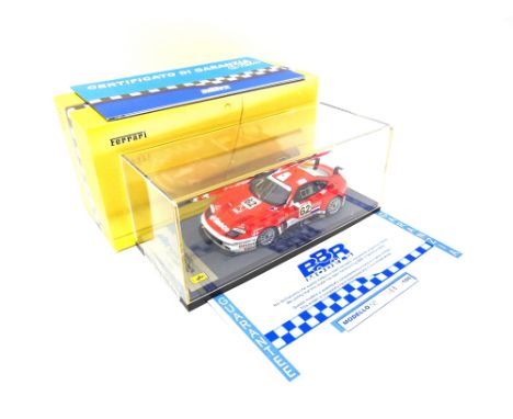 A 1/43 SCALE BBR MODELS HAND-BUILT RESIN FERRARI 575 GTC  Barron Connor Racing, Le Mans 2004, limited edition 68/100, mint or