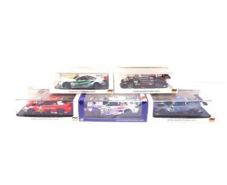 FIVE 1/43 SCALE SPARK (MINIMAX) RESIN MODEL RACING CARS  comprising a No.SG285, Mercedes-AMG C 63, Mercedes-AMG Team HWA, DTM