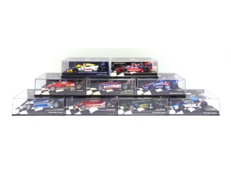NINE 1/43 SCALE MINICHAMPS DIECAST MODEL RACING CARS  comprising a No.430 780002, Brabham BT 46, J. Watson 1978; No.530 78439