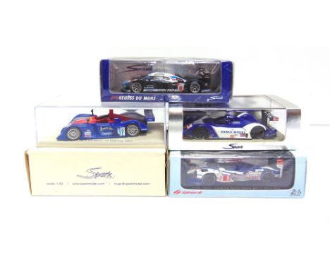 FOUR 1/43 SCALE SPARK (MINIMAX) RESIN MODEL RACING CARS  comprising a No.S0039, Zytek 04S, no.15 Winner 1000km of Spa 2005; N