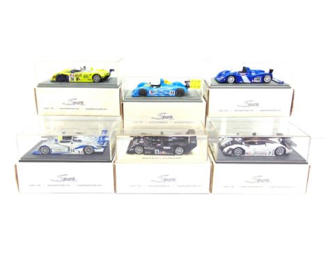 SIX 1/43 SCALE SPARK (MINIMAX) RESIN MODEL RACING CARS  comprising a No.SCYD08, Reynard 2KQ, no.38 5th Le Mans 2001; No.SCDR0