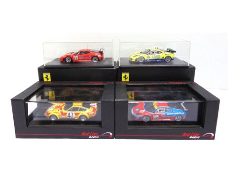 FOUR 1/43 SCALE RED LINE MODELS RESIN MODELS  comprising a No.RL139, Ferrari F430 GT, Risi Competizione no.99, 2nd LMGT2 Clas