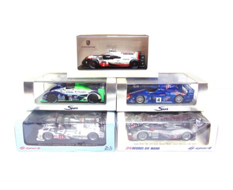 FIVE 1/43 SCALE SPARK (MINIMAX) RESIN MODEL RACING CARS  comprising a No.SO138, Pescarolo Judd, no.17 Le Mans 2005; No.S0670,