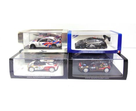 FOUR 1/43 SCALE SPARK (MINIMAX) RESIN MODEL RACING CARS  comprising a No.S0422, B.M.W. 320, no.11 Winner ETCC 2004; No.SF063,