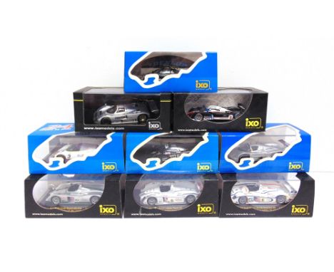 NINE 1/43 SCALE IXO DIECAST MODEL RACING CARS  comprising a No.LMM049, Audi R8, no.5 Le Mans 2003; No.LMM050, Audi R8, no.6 L