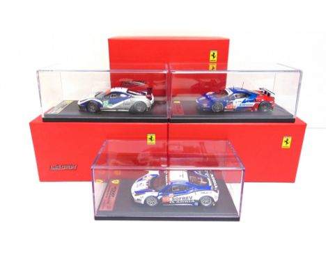 THREE 1/43 SCALE LOOK SMART MODELS HAND-BUILT RESIN MODELS  comprising a No.LSLM12, Ferrari 458 Italia GTE, Ram Racing, Le Ma