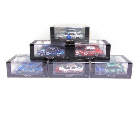 SIX 1/43 SCALE NEO RESIN MODEL RACING CARS  comprising a No.45667, B.M.W. 528i, WM Racing, Jarier / Trintignant / Tassin, 2nd