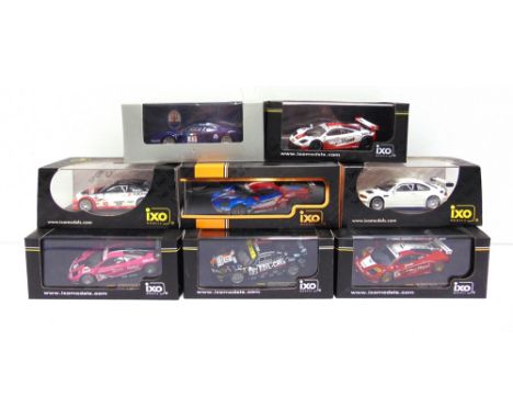 EIGHT 1/43 SCALE IXO DIECAST MODEL RACING CARS  comprising a No.GTM084, McLaren F1 GTR, no.1 4H Spa 1996; No.GTM087, McLaren 