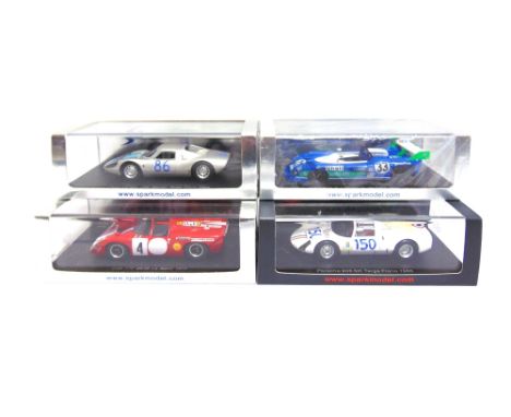 FOUR 1/43 SCALE SPARK (MINIMAX) RESIN MODEL RACING CARS  comprising a No.S3449, Porsche 904, no.66 Winner Targa Florio 1964; 