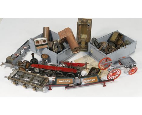 Assortment of live steam part built model engines and engine parts, most garden gauge but also including some 3.25'' includin