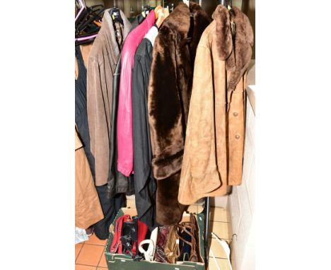 LADIES AND GENTS CLOTHING, to include a Ede and Ravenscroft robe and hood with light blue trim, a Beaver lamb fur coat, Durha