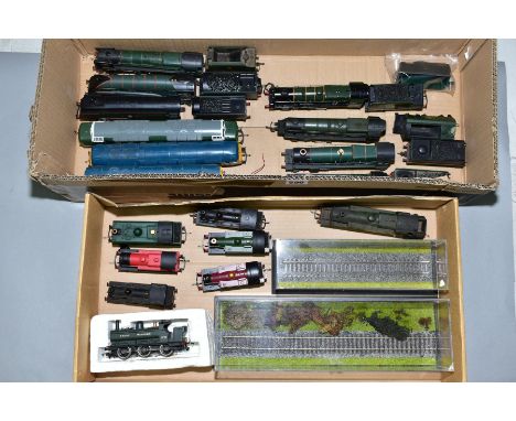 A QUANTITY OF UNBOXED AND ASSORTED O0 GAUGE LOCOMOTIVES, Airfix, Tri-ang, Hornby, Mainline and Lima,  to include Hornby A4 cl
